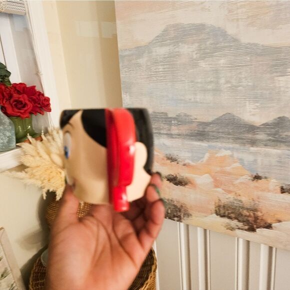 New Disney Pinnochio Ceramic 3D Face P Handle Collectible Mug. - Picture 4 of 13